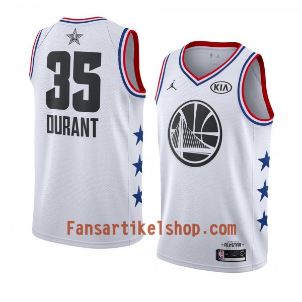 Golden State Warriors Trikot Kevin Durant 35 2019 All-Star Jordan Brand Weiß Swingman - Herren Golden State Warriors Trikot Kevin Durant 35 2019 All-Star Jordan Brand Weiß Swingman - Herren